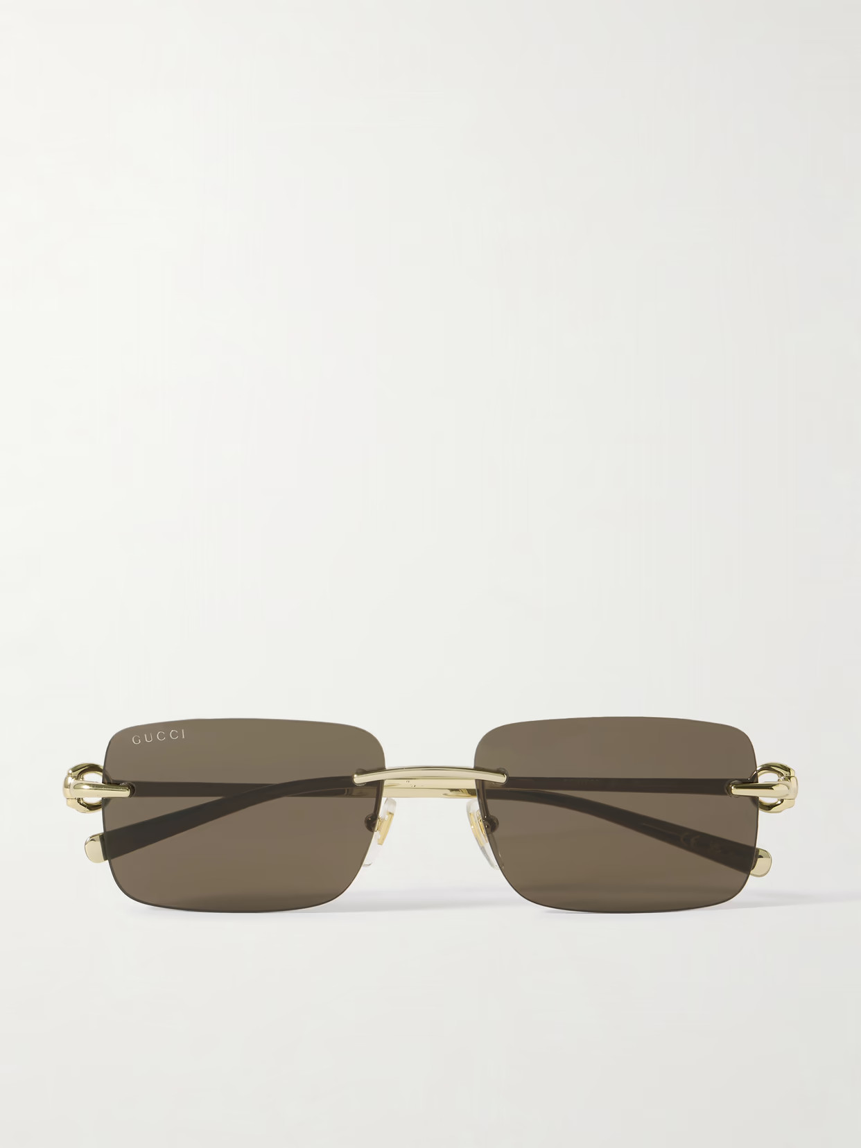 Gucci Eyewear - Rimless Square-frame Gold-tone Sunglasses - One size | NET-A-PORTER APAC
