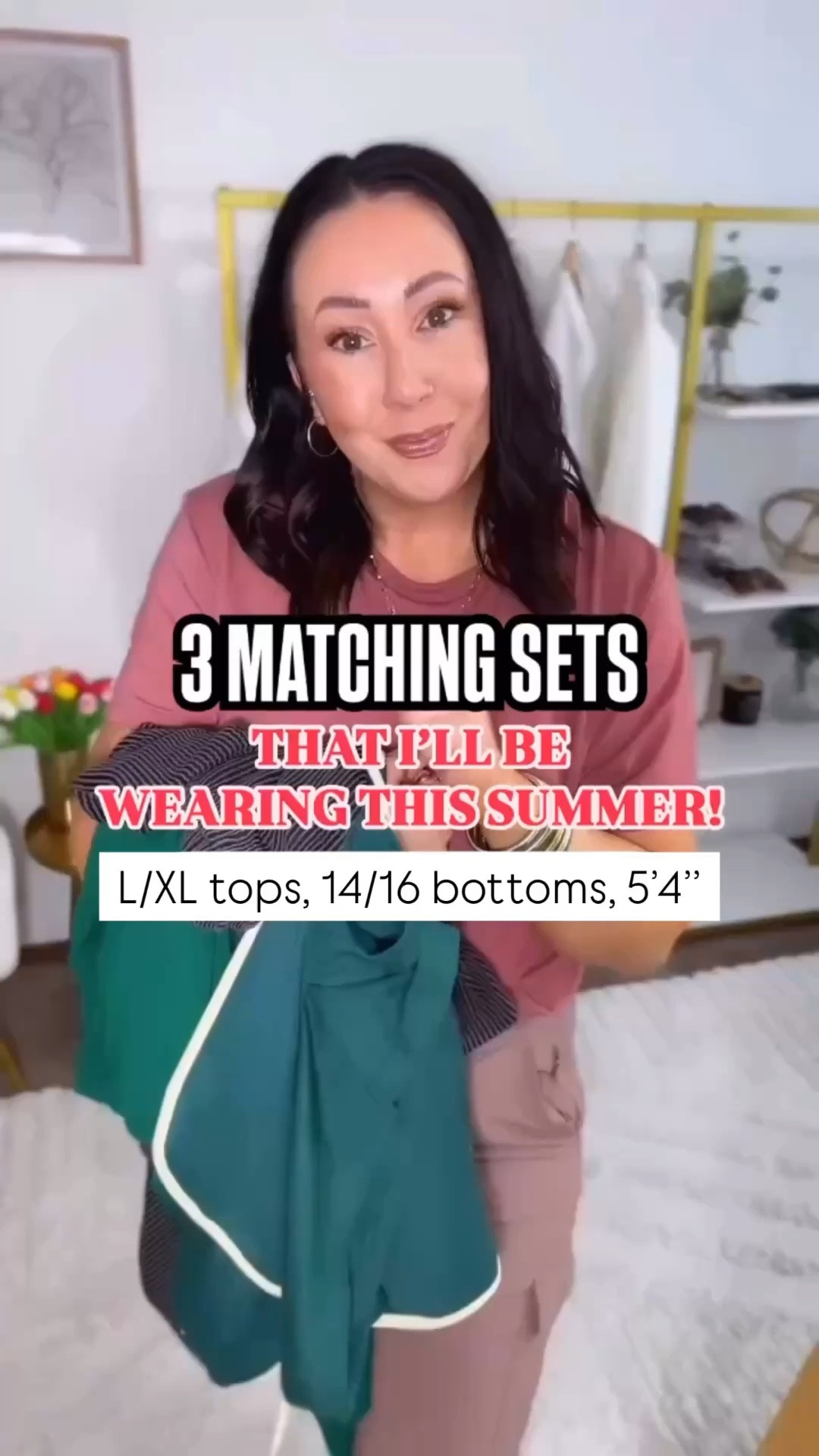 3 matching Amazon sets that are super easy to wear this summer! XL in all 3!