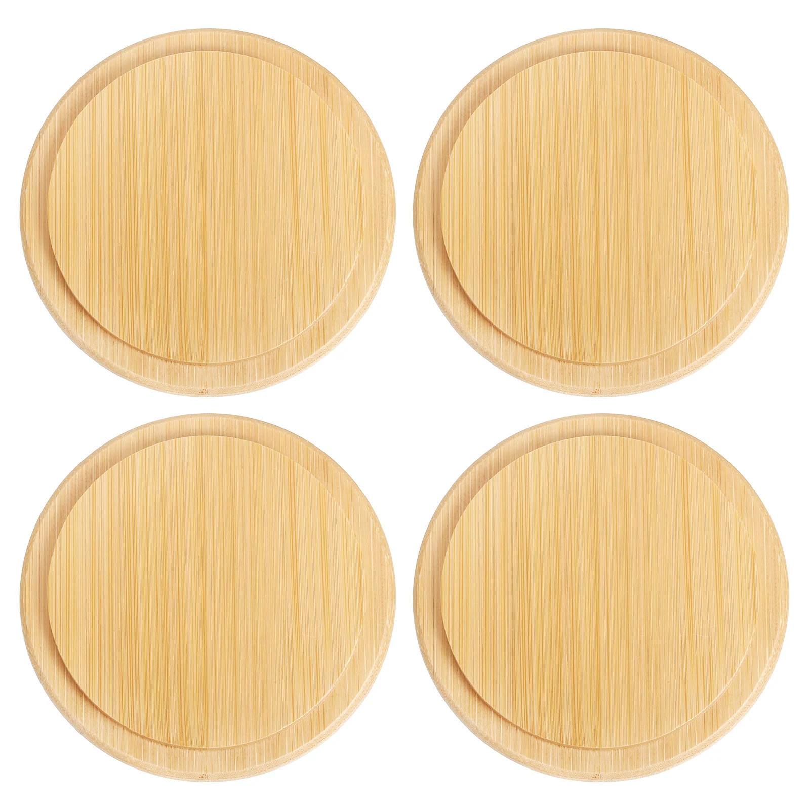 Unique Bargains 4pcs Bamboo Cup Lid 3.58inch Cup Cover Coffee Mug Cover Tea Glass Drink Cup Lid Reusable Wooden Round Cup Lid for Keeping Warm | Lowe's