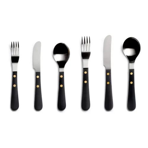 Provencal Black Stainless Steel Flatware | Gracious Style