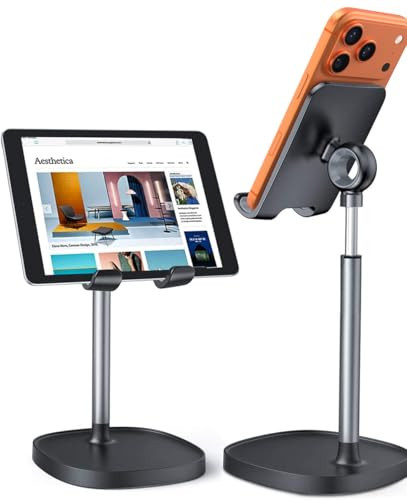LISEN Cell Phone Stand Phone Holder for Desk Office Decor, Office Desk Accessories Gifts Women PC... | Amazon (US)