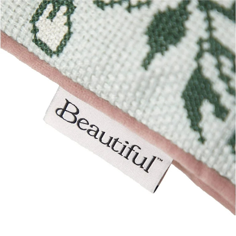 Beautiful Sentiment Needlepoint Lumbar Decorative Pillow by Drew Barrymore, 14" x 20" | Walmart (US)