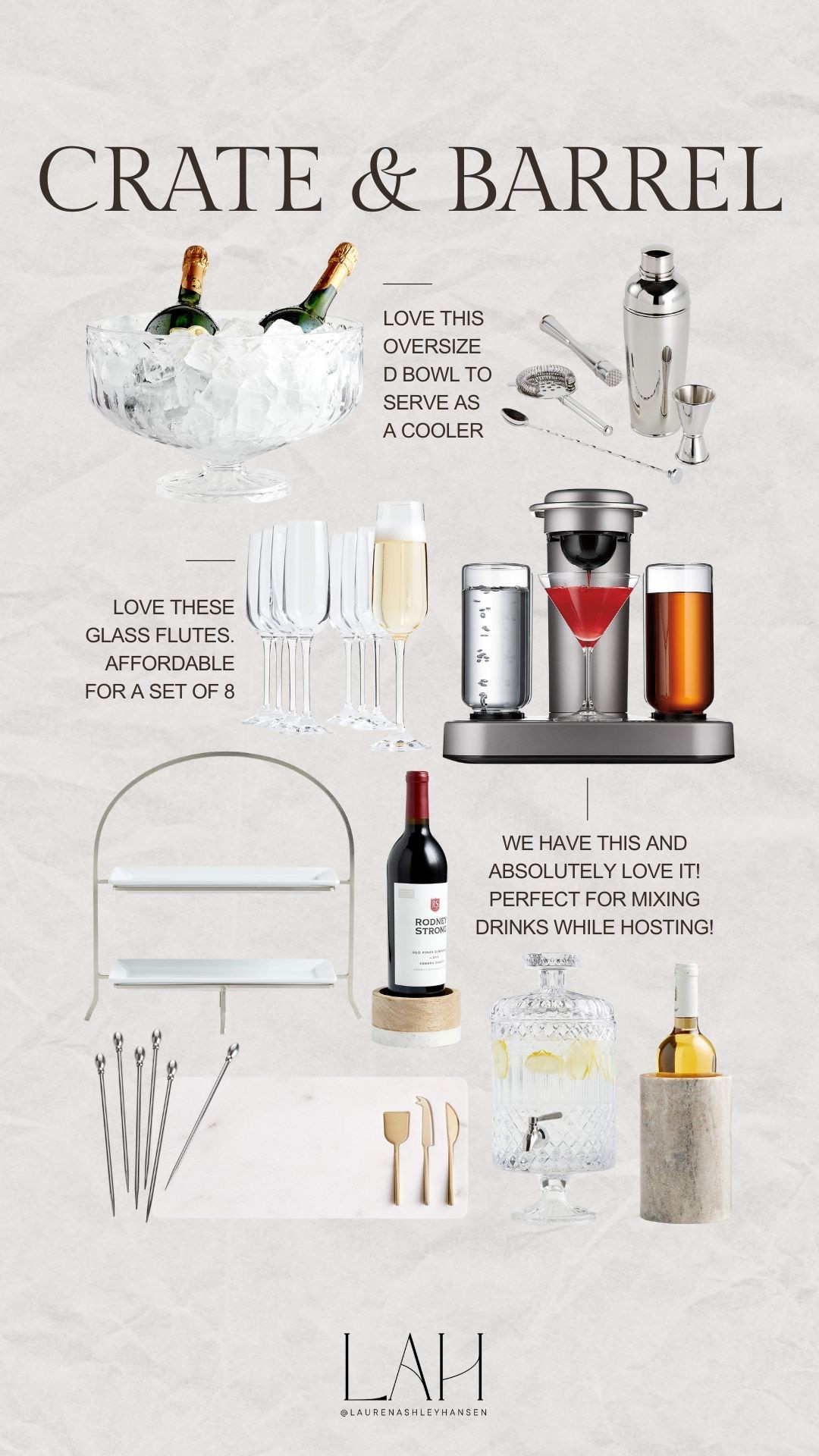 Whether hosting for New Year’s Eve or you have other gatherings coming up, I absolutely love these new Crate & Barrel arrivals. We have this Bartesan cocktail mixer and loving it for hosting! 

#LTKHome #LTKHoliday #LTKGiftGuide