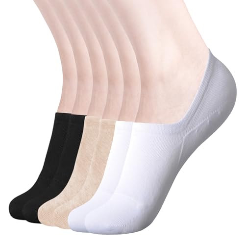 DIBAOLONG Womens No Show Socks Non Slip Flat Boat Line Low Cut Socks 6 Pairs | Amazon (US)