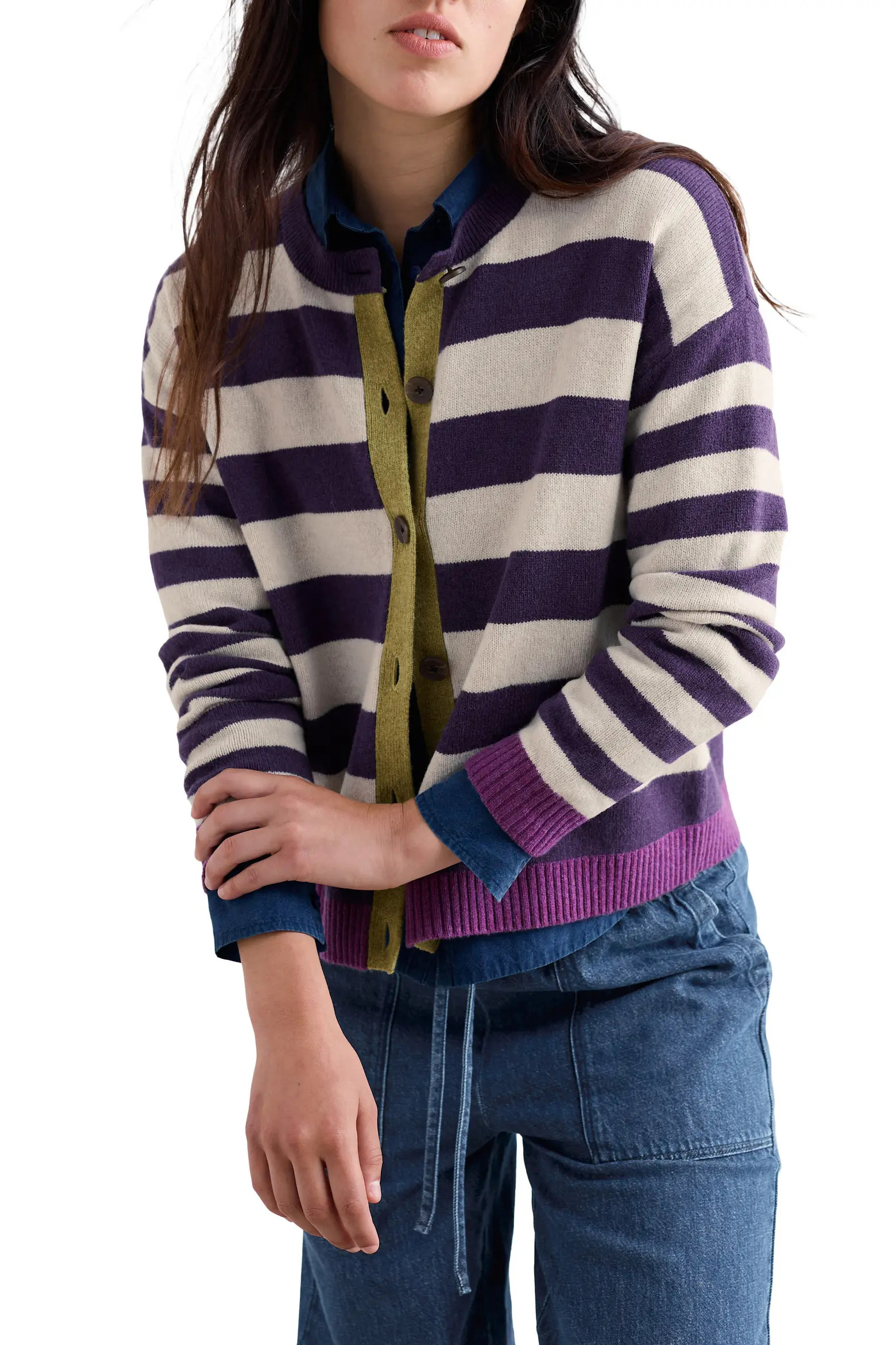 Seasalt Cornwall Pinwell Stripe Lambswool Blend Cardigan (Women) | Nordstrom | Nordstrom