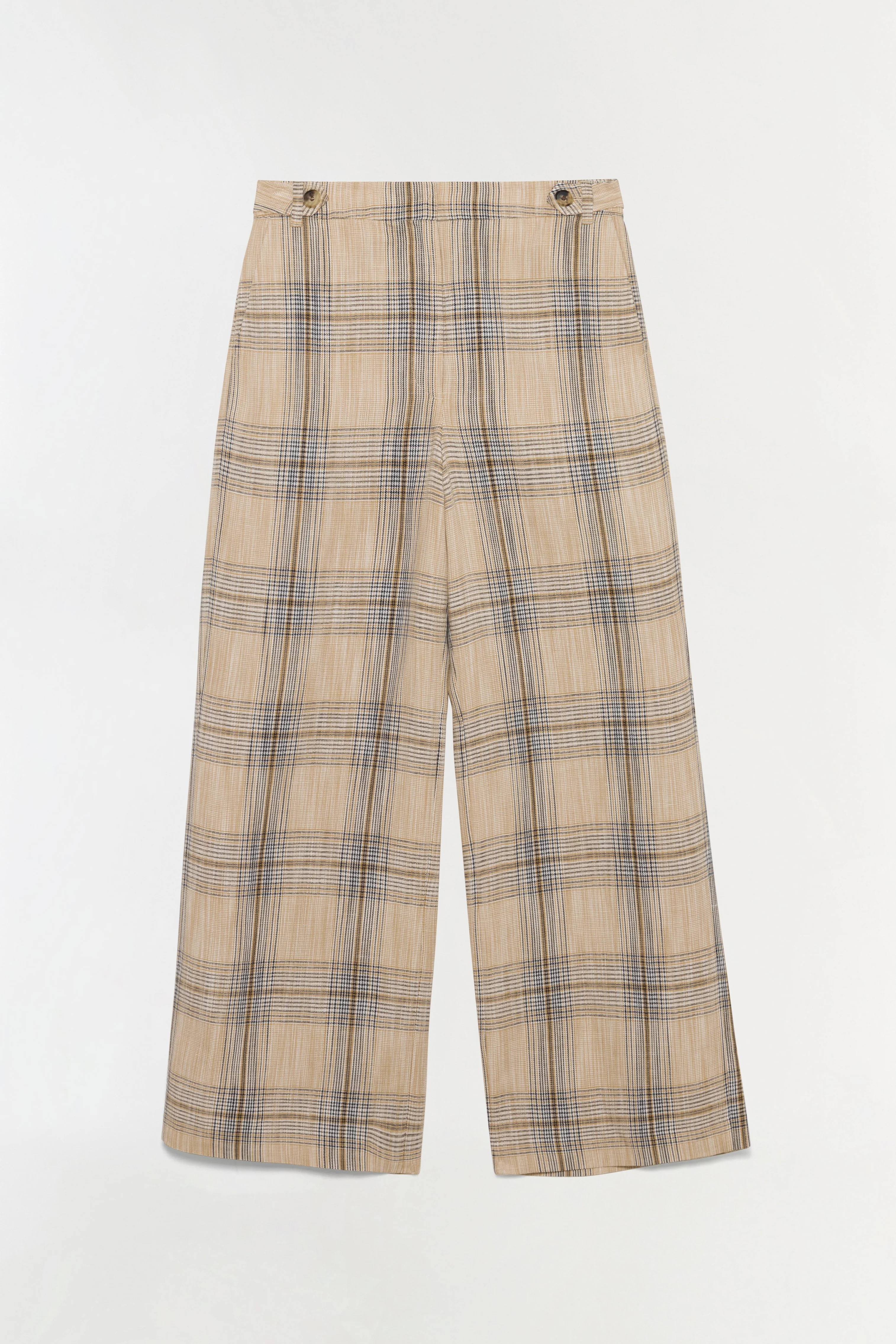 SIMKHAI Women's Kennedy Cropped Pant in Rattan Plaid, Size 6 | Simkhai