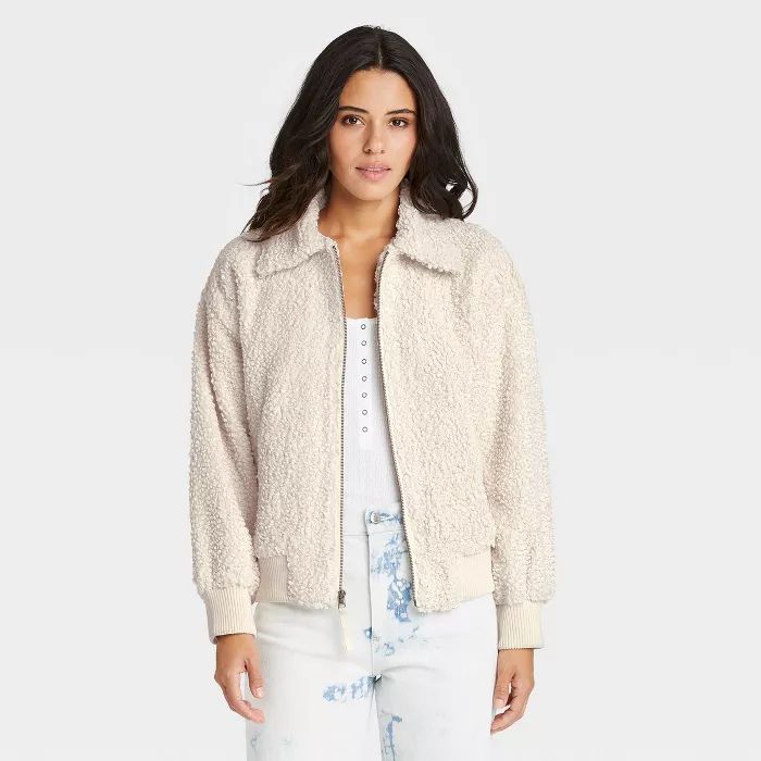 Women's Sherpa Bomber Jacket - Universal Thread™ | Target