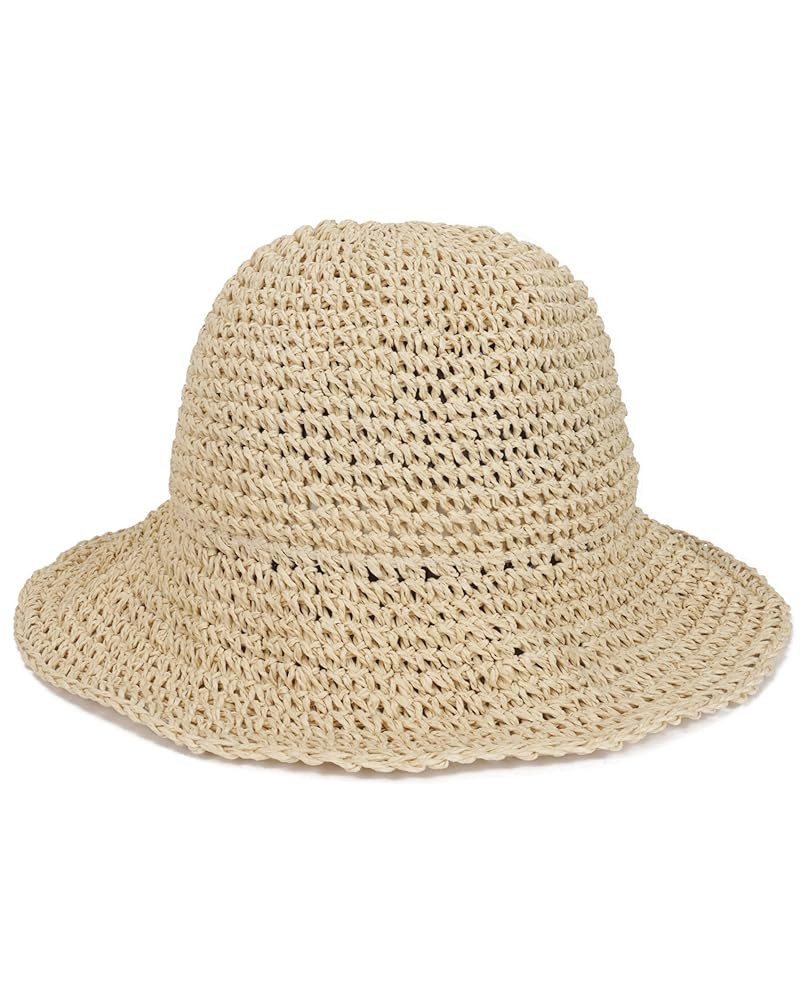 Womens Wide Brim Straw Sun Hat Foldable Floppy Crochet Beach Hat for Summer | Amazon (US)