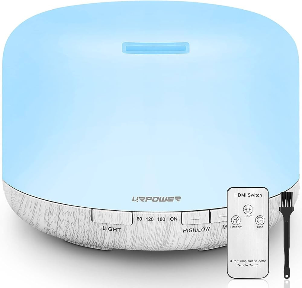 URPOWER 500ml Essential Oil Diffuser, Aromatherapy Diffusers for Essential Oils with Adjustable M... | Amazon (US)