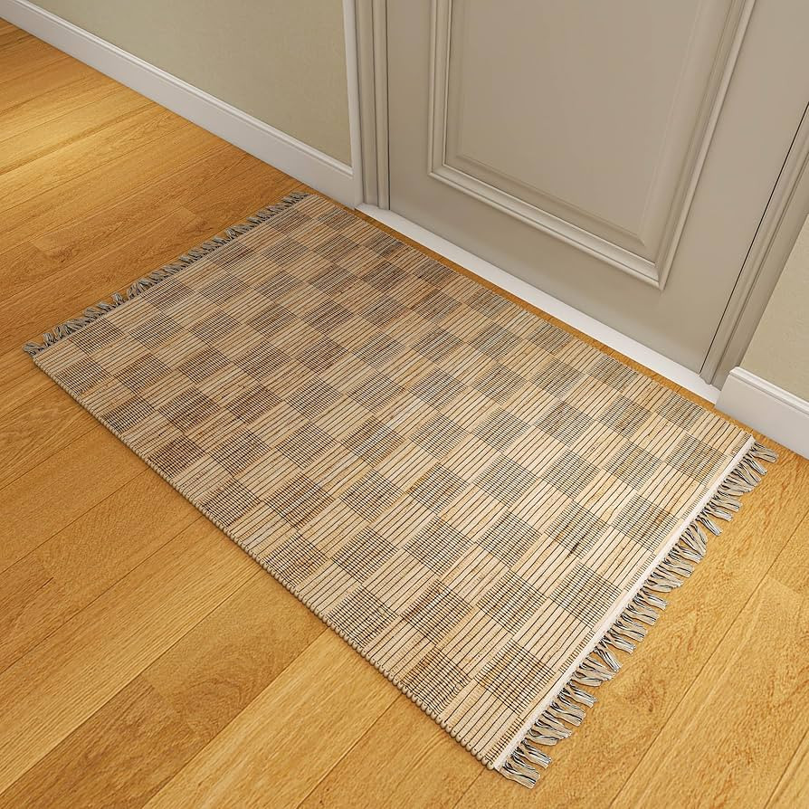 2x3 Ft Small Jute Natural Area Rug, 100% Hand Woven Rug for Indoor Front Entrance Kitchen & Bathr... | Amazon (US)
