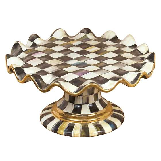 MacKenzie-Childs | Courtly Check Fluted Cake Stand | MacKenzie-Childs