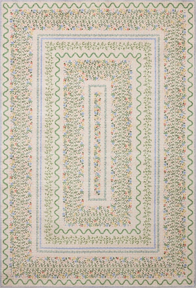 Loloi Rifle Paper Co. Orchard Collection ORH-01 Ivory/Multi 8'-3" x 11'-6" Area Rug Machine Washa... | Amazon (US)