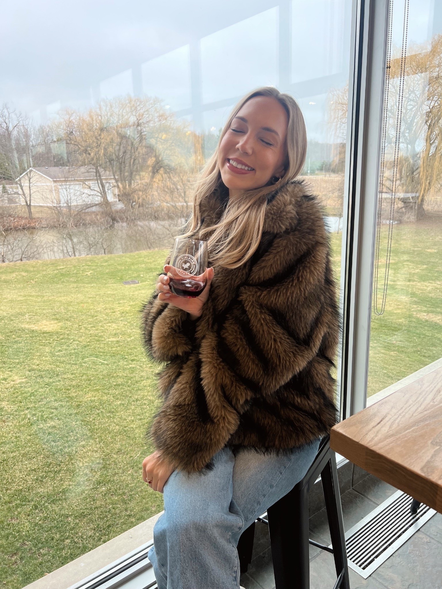 Faux fur black and brown winter coat, Levi’s light wash straight leg denim winter outfit 

#LTKFindsUnder100