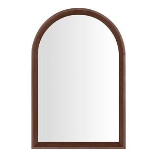 StyleWell Medium Modern Arched Walnut Framed Mirror (20 in. W x 30 in H) V204349XXB - The Home De... | The Home Depot