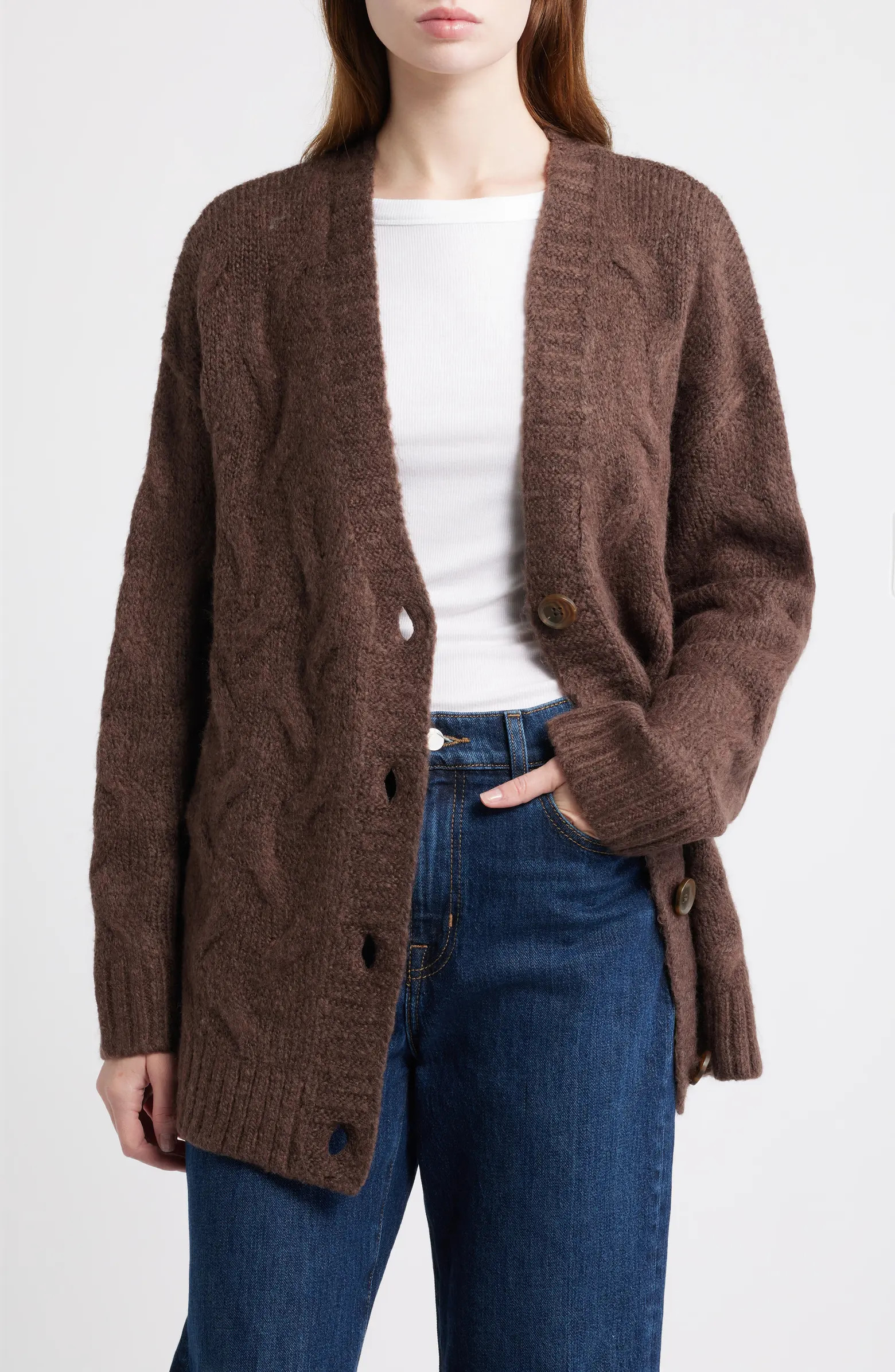 Oversize Cable Stitch Cardigan | Nordstrom