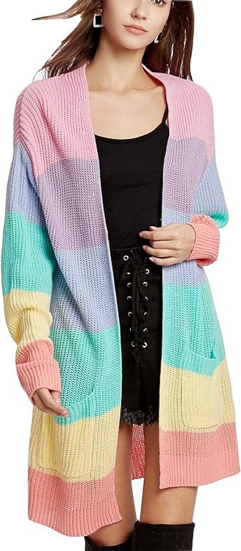 Womens Casual Relax Single Breasted Cable Knit Shawl Collar Cardigan Sweaters | Amazon (US)