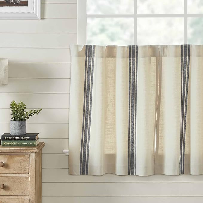 Market Place Gray Grain Sack Stripe 36" Tiers | Amazon (US)