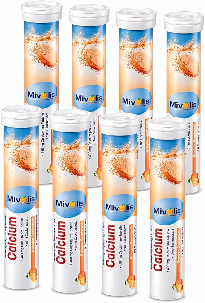 MivlisVitamins (MivlisCalcum Effervescent Tablets Orange Flavor, Fizzy Drink Tablets with Calcum,... | Amazon (US)