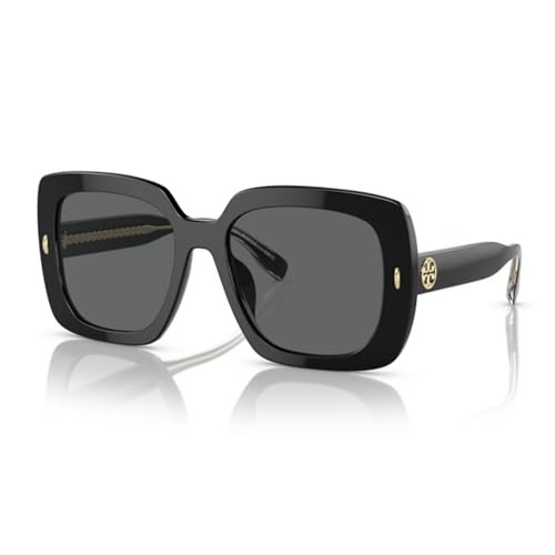 Tory Burch TY7193U 170987 56MM Black/Dark Grey Square Sunglasses for Women + BUNDLE With Deisgner iWear Complimentary Eyewear Kit | Amazon (US)