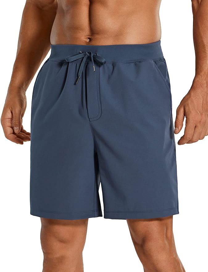 CRZ YOGA Men's Four-Way Stretch Workout Shorts - 7''/9'' Soft Durable Casual Athletic Shorts with... | Amazon (US)