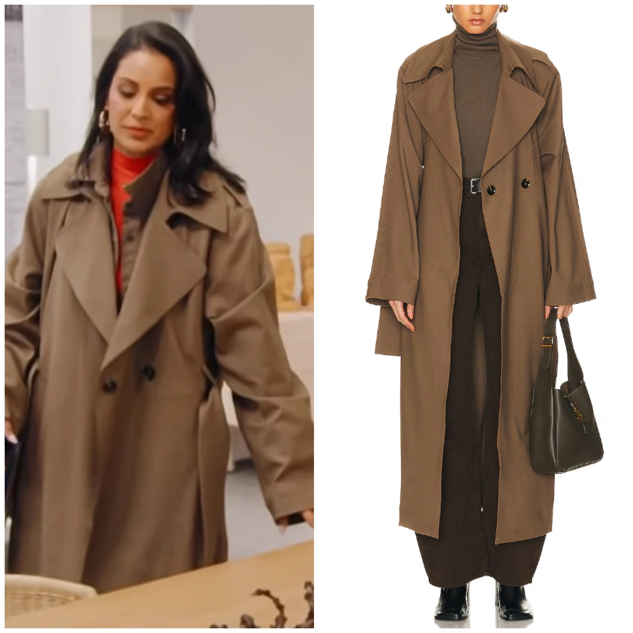Jessel Taank’s Brown Trench Coat