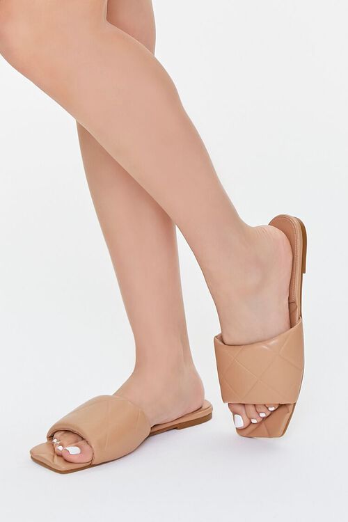 Faux Leather Crosshatch Sandals | Forever 21 (US)