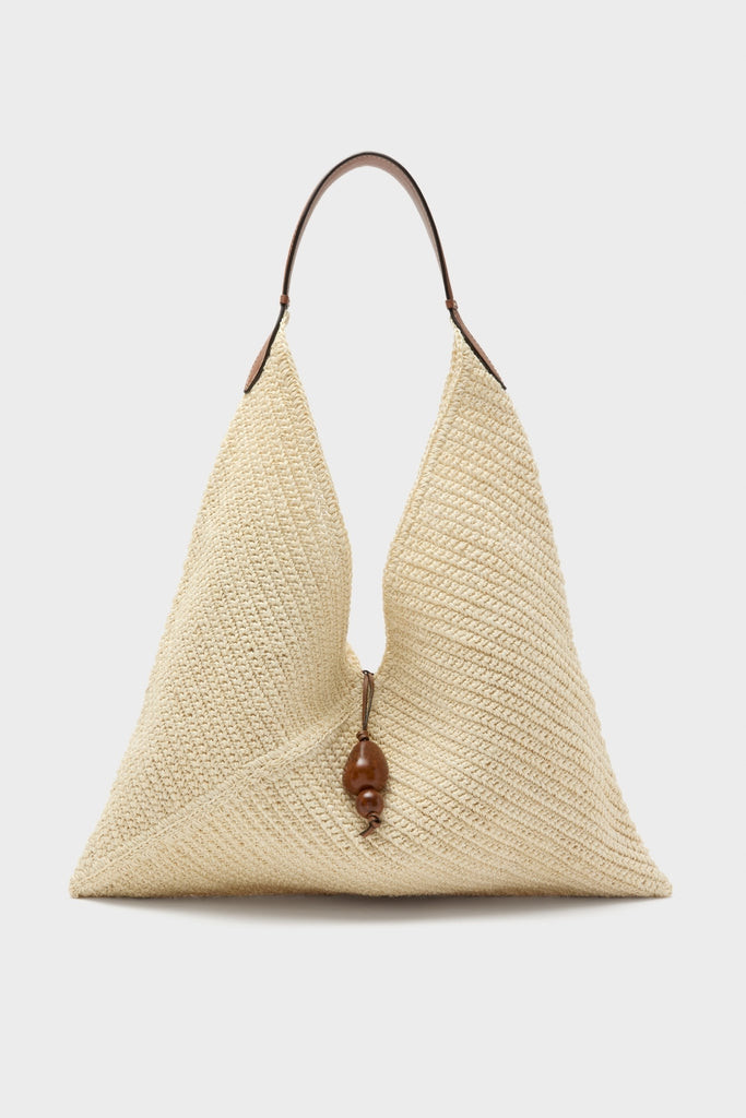 Natural Fique Large Origami Shoulder Bag | Tuckernuck (US)