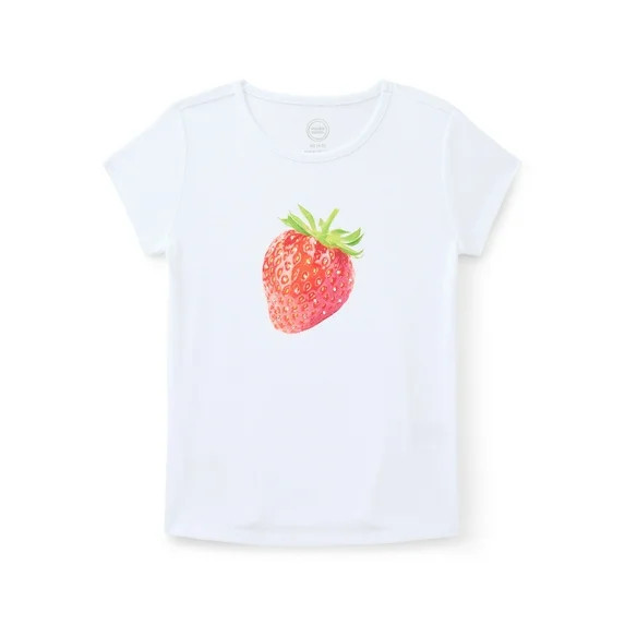 Wonder Nation Girls Embellished Graphic Tee with Short Sleeves, Sizes 4-18 & Plus | Walmart (US)
