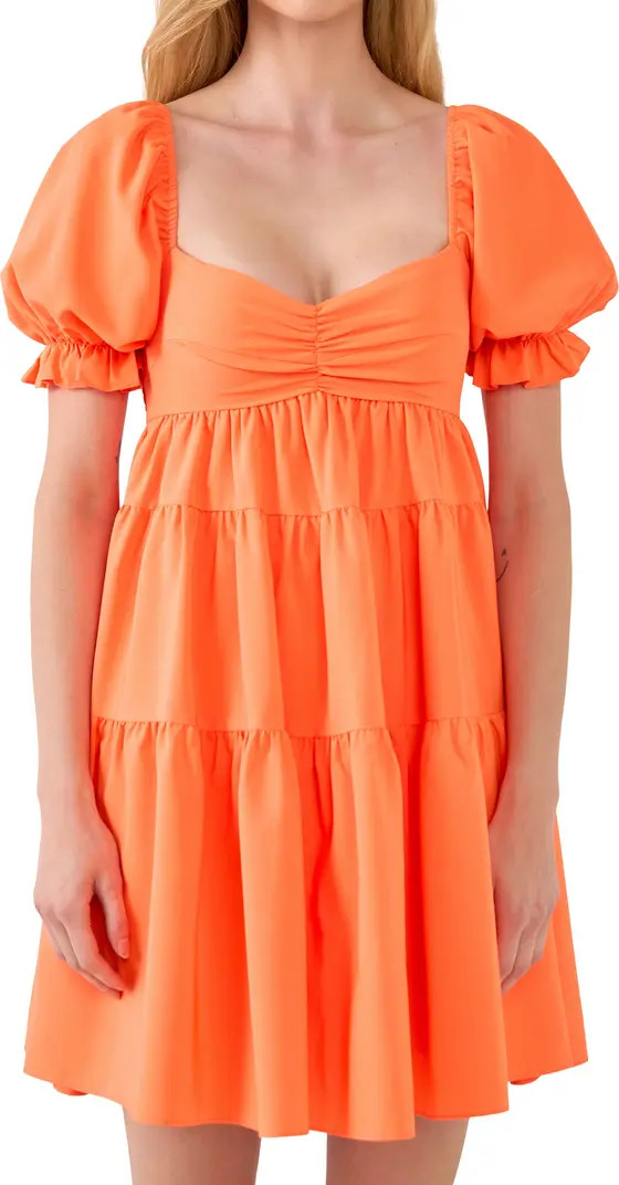 Puff Sleeve Minidress | Nordstrom