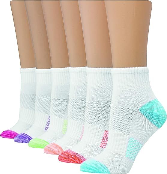 Hanes womens Hanes Women's 6-pair Lightweight Breathable Ventilation Ankle Socks | Amazon (US)
