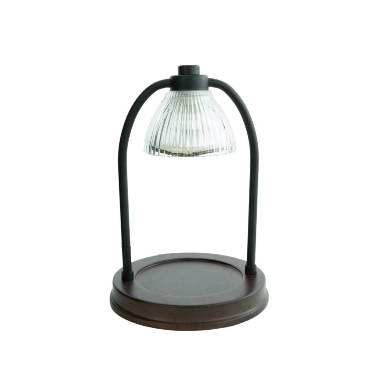 Better Homes and Gardens Candle Warmer Lamp, Black Ribbed Glass | Walmart (US)