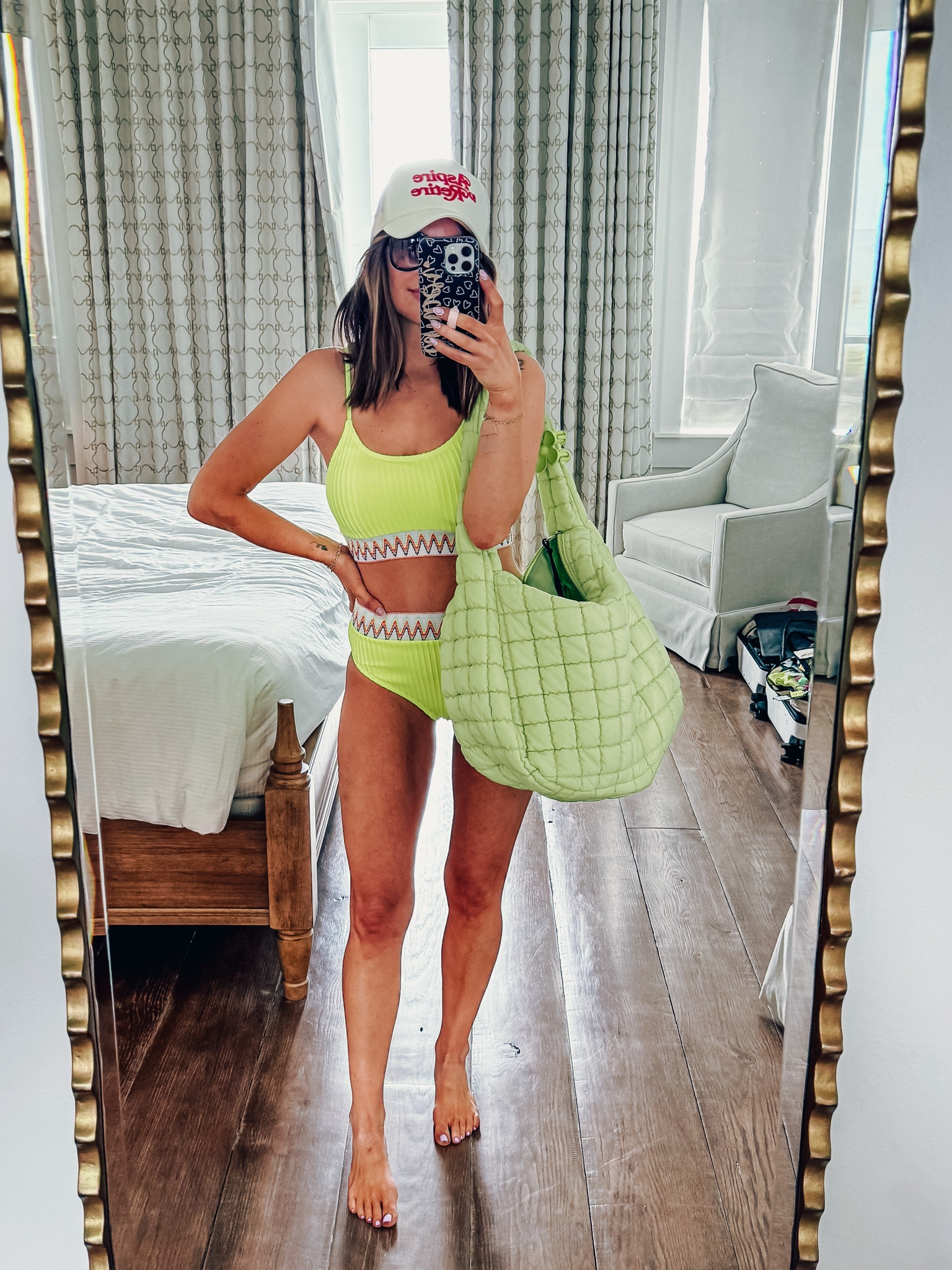 $35 amazon swim!!! size down if in between, lots of stretch in this. wearing my normal size small. trucker hat it from motel margarita! 

#LTKtravel #LTKfamily #LTKswim