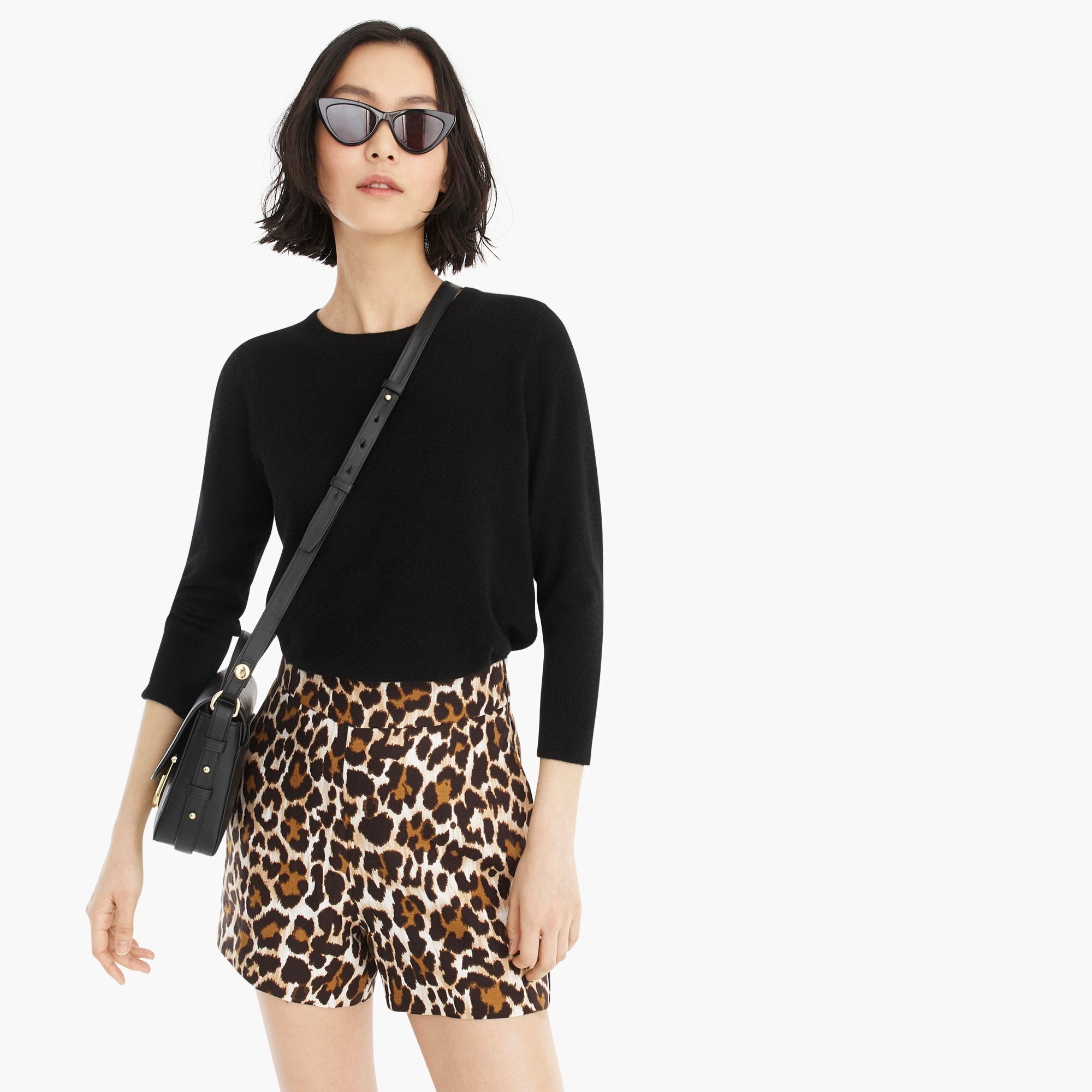 Trouser short in leopard | J. Crew US