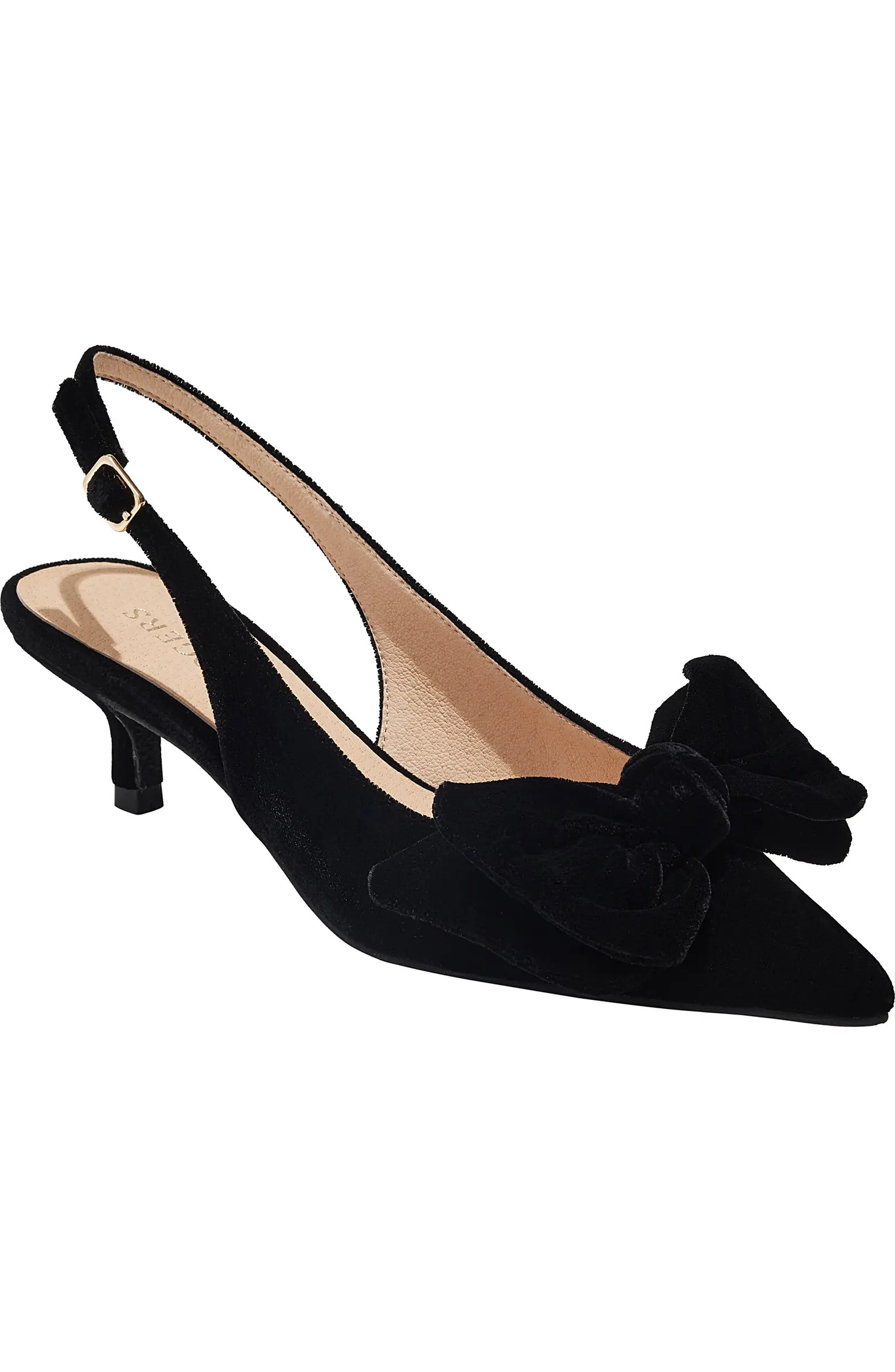 Debra Kitten Heel Pointed Toe Slingback Pump (Women) | Nordstrom