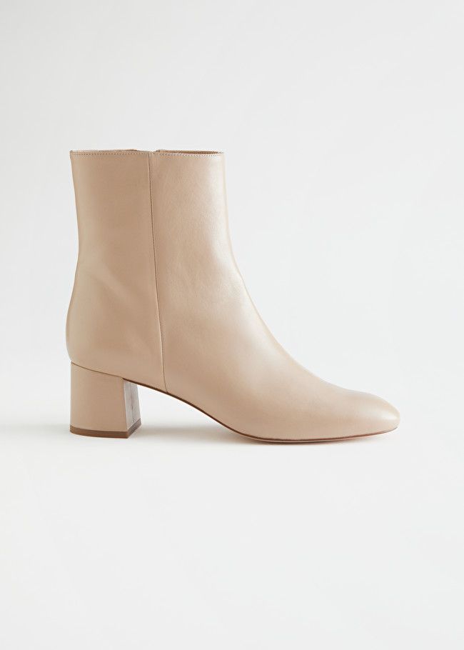 Almond Toe Heeled Leather Boots | & Other Stories (EU + UK)