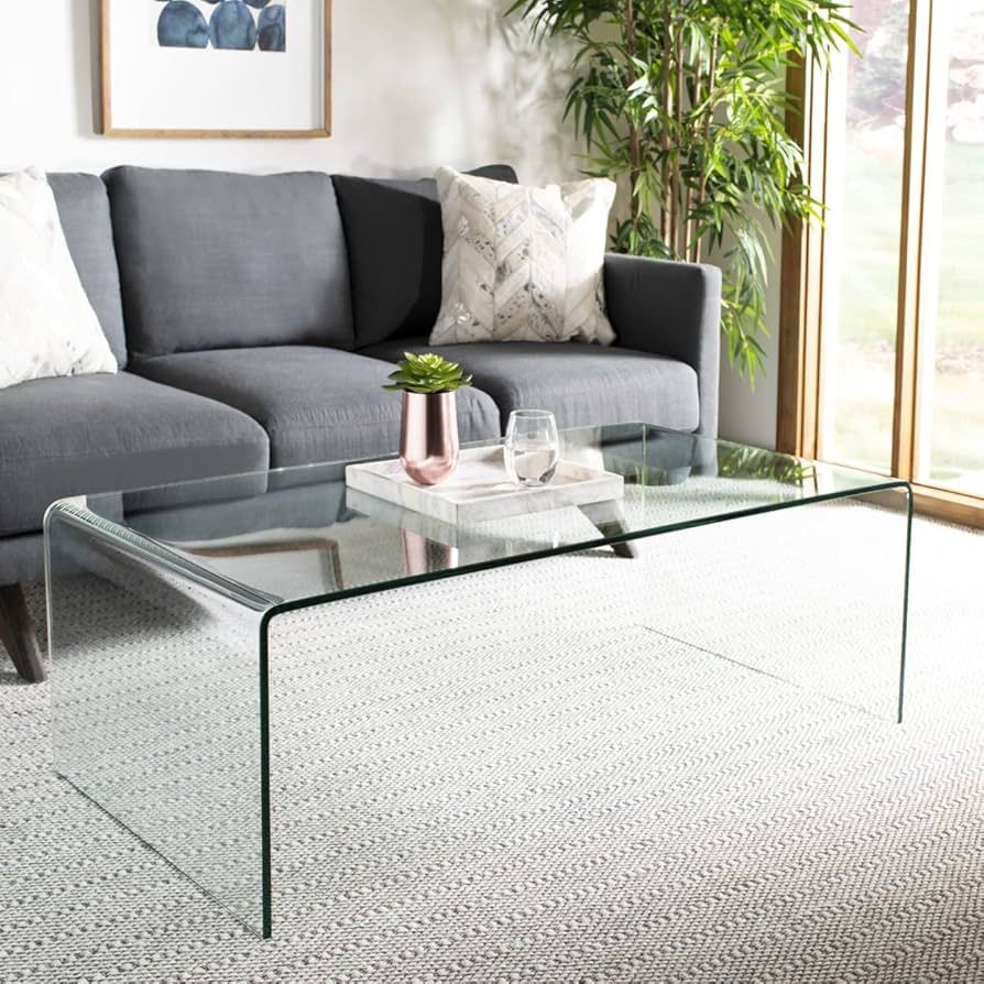 Safavieh Home Collection Willow Clear Coffee Table | Amazon (US)