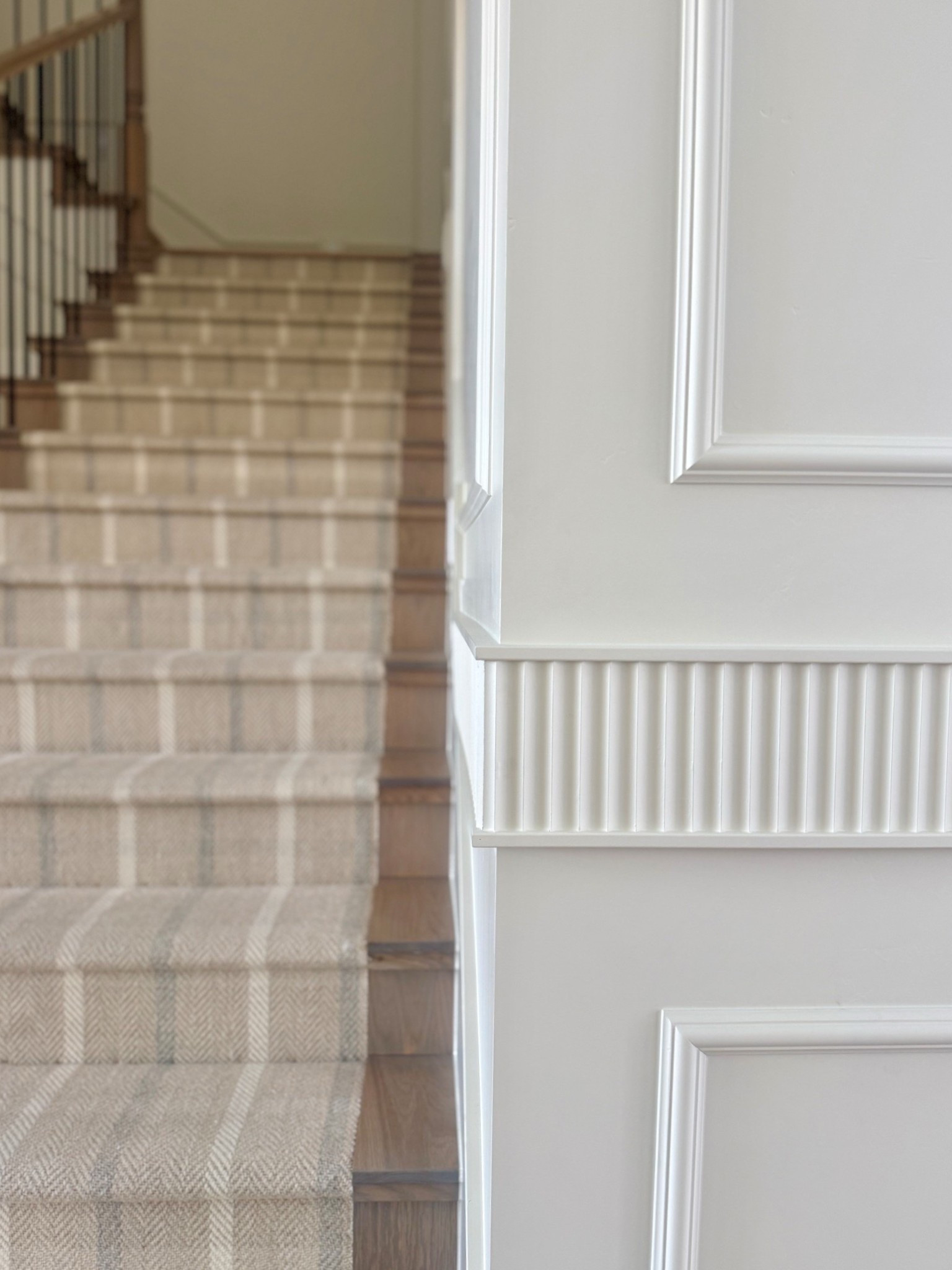 Details we’ll never get tired of 🤍
A classic runner with just enough pattern, layered wall molding for depth, and textures that make the space feel warm the moment you walk in.

#LTKHome