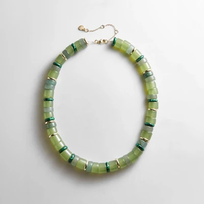 Jennifer Rondelle Beaded Necklace - Light Jade Bead | BaubleBar