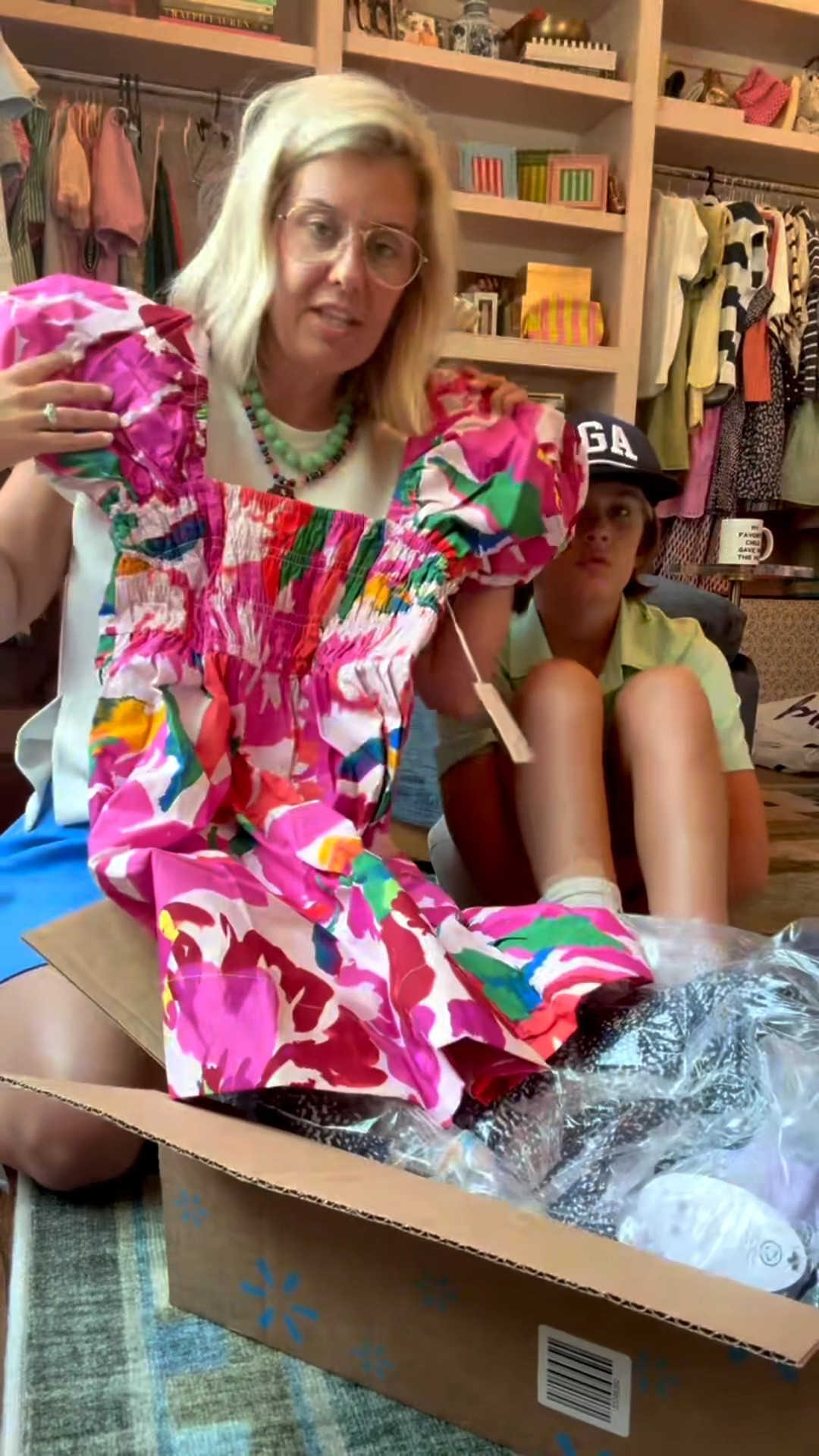 Wally World order is here!!! Let’s unbox it together. 
Sizing:
Romper - small
Navy Mini Dress - xs
Pink Floral - small
Knit Maxi - small 
Blue Floral Mini - xs 
Navy Maxi Dress - small
Knit Pants - small
Knit Bubble Top - xs

#LTKdayinmylife #LTKstorytime #LTKOver40