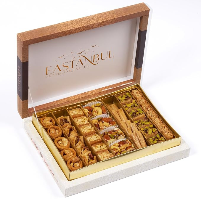 Eastanbul Baklava, 1.1lb, Baklava Pastry, Pistachio Gift Box, Middle Eastern Sweets, Turkish Dess... | Amazon (US)