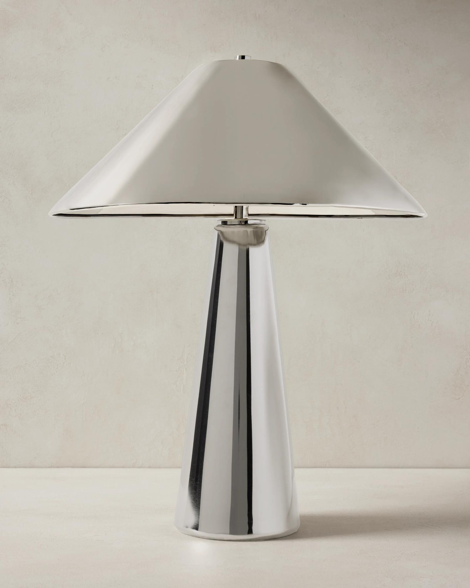 Emmaline Table Lamp - Nickel 22W x 27H x 22D | Joon Loloi