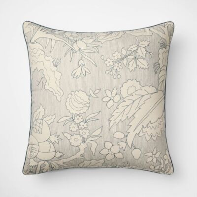 Oversized Square Reverse Embroidered Floral Blue and Cream - Threshold  | eBay | eBay US
