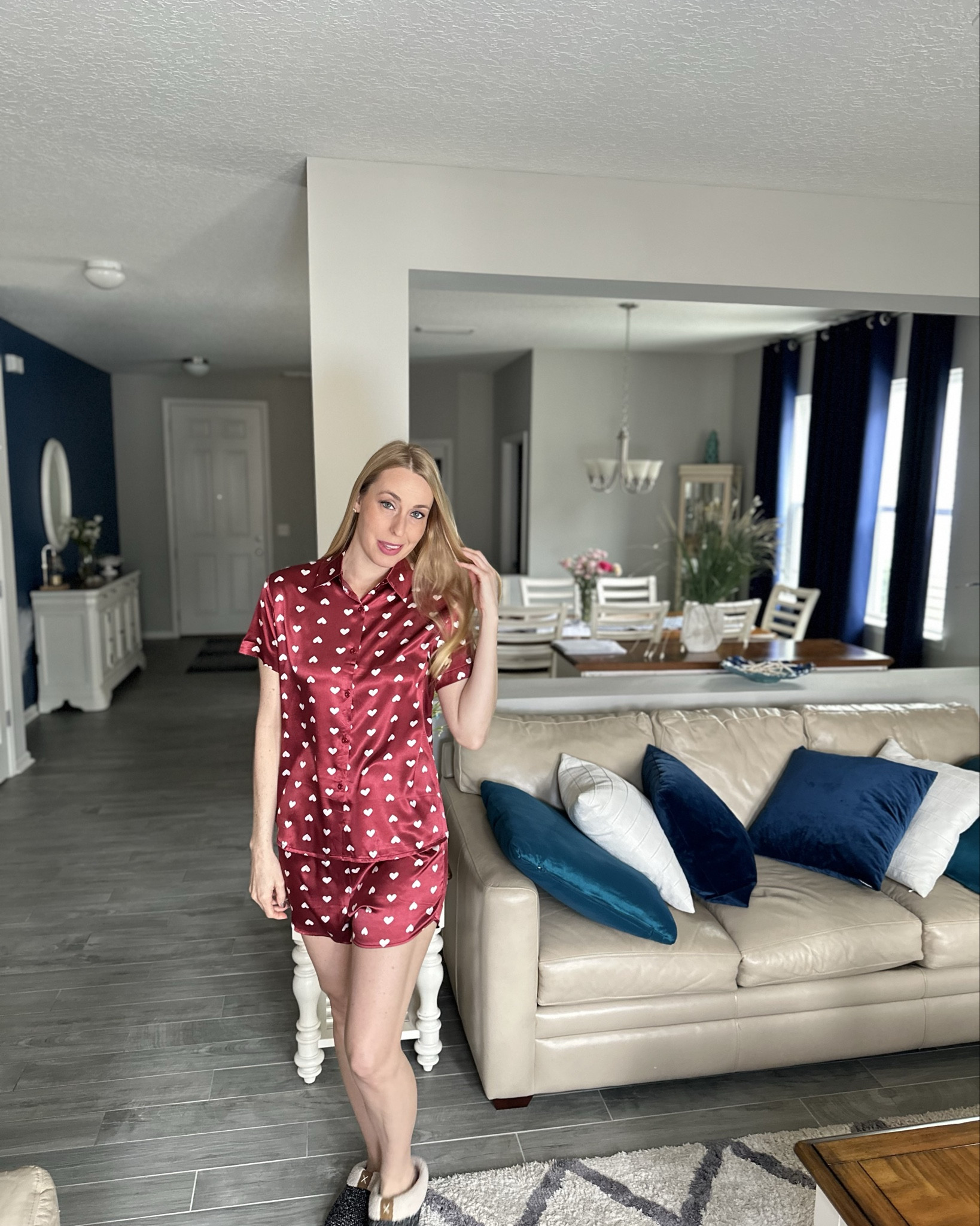 Cutesy heart pajamas
❤️ these are so fun for Valentine’s Day 
❤️  they don’t have stretch but are a little oversized- dating material 
❤️ I am wearing size small


#LTKFindsUnder100 #LTKFindsUnder50 #LTKStyleTip