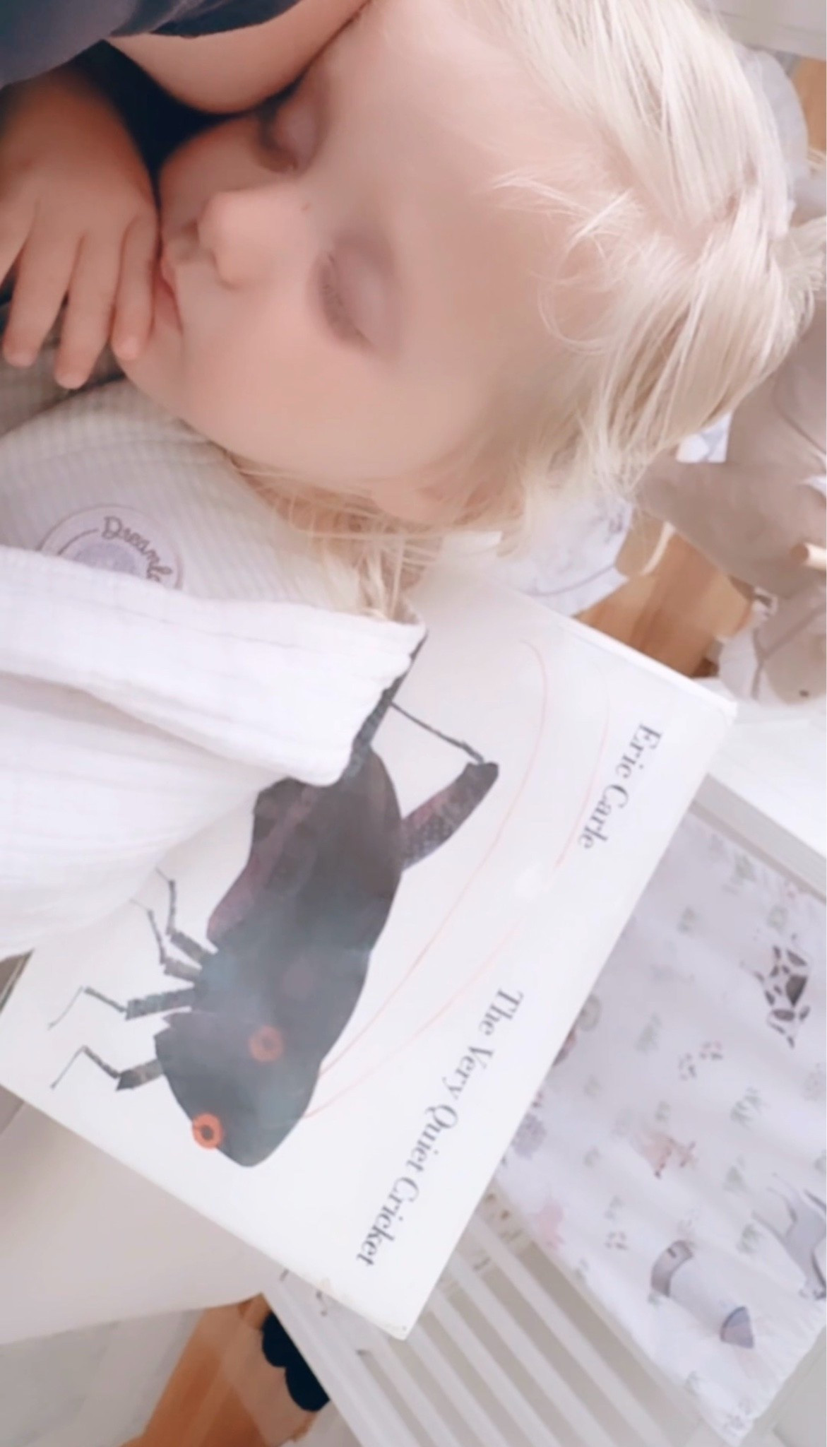 And the sweetest little classic  “bug & insects” storytime 📖 before the littles both when down for naps!! 📚 Oh how I love being their mama!! ❤️