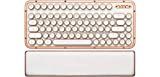 Azio Retro Compact Keyboard (Posh) - Bluetooth Wireless/USB Wired Vintage Backlit White Leather Mech | Amazon (US)