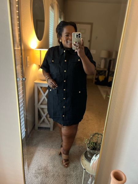 Linen Shirtdress from J. Crew. I sized up to a 20 for the perfect fit since it does not have stretch. You will love this! 🖤

#LTKstyletip #LTKworkwear #LTKsalealert