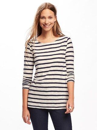 Old Navy Womens Relaxed Mariner-Stripe Tee For Women White Stripe Size L | Old Navy US
