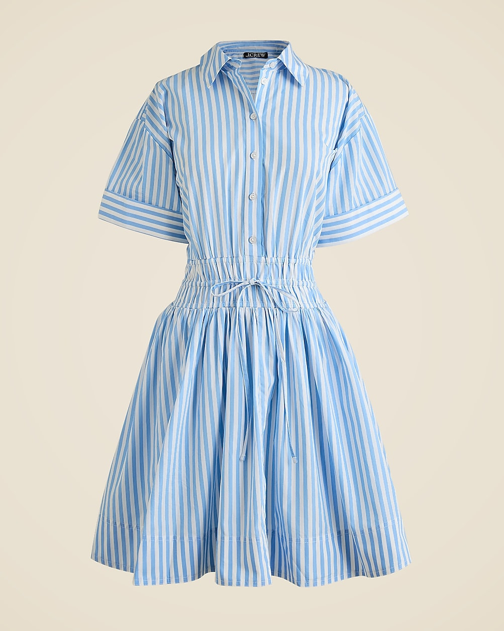 Elena mini shirtdress in striped cotton poplin | J. Crew US