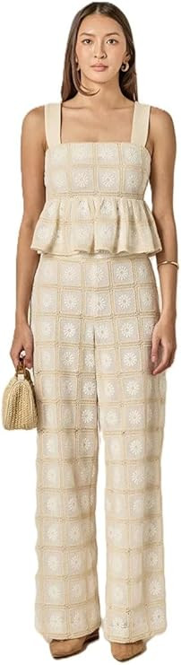 Amazon.com: English Factory Women's Bria Crochet Sleeveless Top, Natural, Medium : Arts, Crafts &... | Amazon (US)