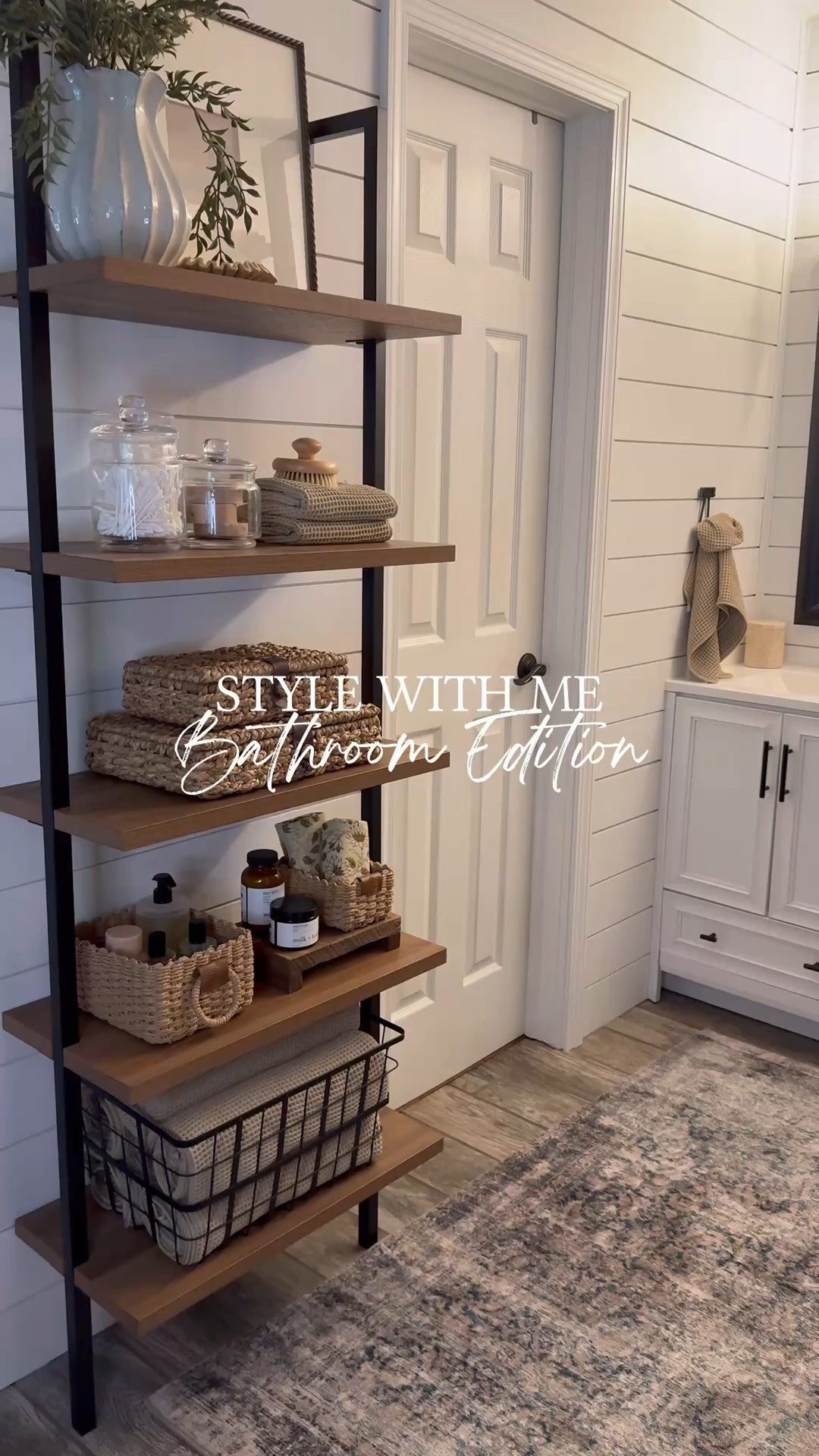 Bathroom Shelf Styling Staples
Follow @farmtotablecreations on Instagram for more home finds & styling inspo.

A little shelf styling can go a long way in creating a calm, collected bathroom space. I mixed natural textures—woven baskets, glass jars, soft waffle towels—for a functional yet pretty setup that keeps all the essentials close. From self-care staples to extra towels, every layer adds warmth and purpose.

#bathroomdecor #bathroomstyling #neutralhome #shelfie #bathroomorganization #ltkbathroom #ltkfinds #shelfstyling #bathroomdetails #homestyle #shelforganizing

#LTKHome #LTKSaleAlert #LTKFindsUnder50